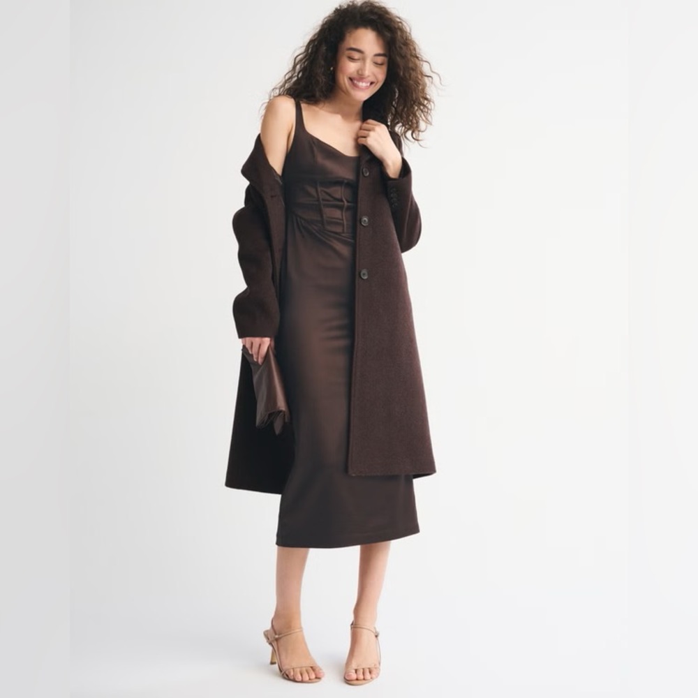 Abercrombie & Fitch Brown Midi Dress NWOT